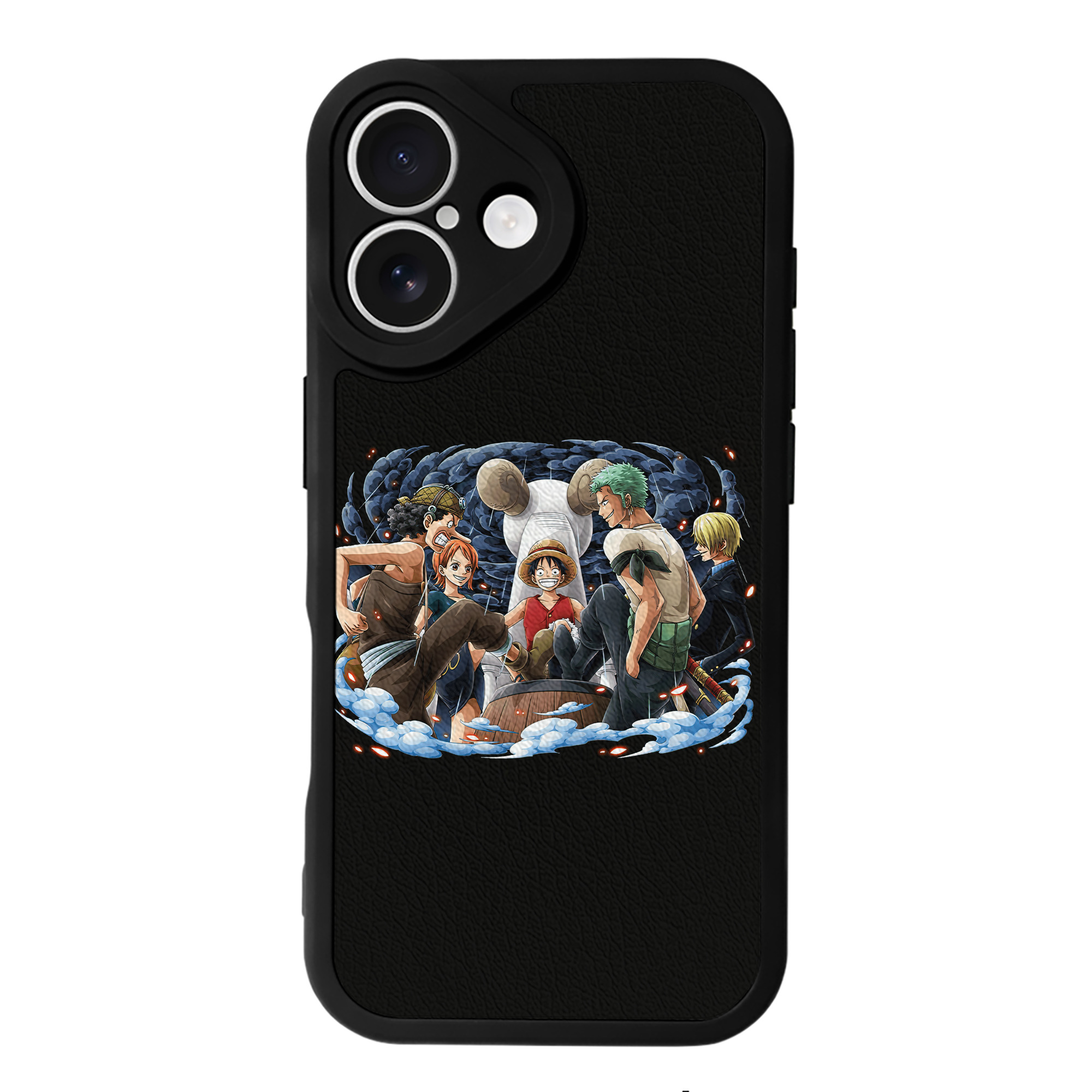 （画像用） ワンピース モンキー・D・ルフィ ONE PIECE Monkey D. Luffy 【iPhone 16シリーズ対応】シリコンスマホケース（レザー調） 材質：シリコン
